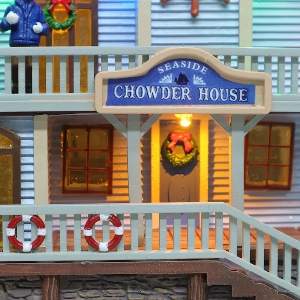 Carole Towne Cara's Chowder House Christmas Village Illuminated Musical 2024 NIB